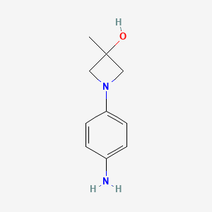 molecular formula C10H14N2O B3261534 1-(4-aminophenyl)-3-methyl-3-Azetidinol CAS No. 344405-83-0