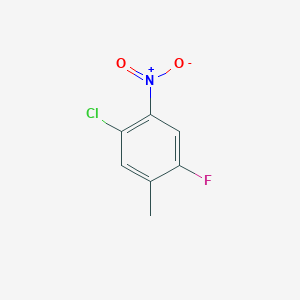 molecular formula C7H5ClFNO2 B3261581 1-Chloro-4-fluoro-5-methyl-2-nitrobenzene CAS No. 345-23-3