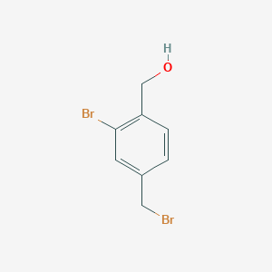molecular formula C8H8Br2O B3261613 [2-Bromo-4-(bromomethyl)phenyl]methanol CAS No. 345953-41-5