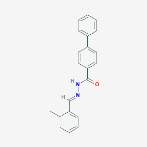 molecular formula C21H18N2O B326168 N'-(2-methylbenzylidene)-4-biphenylcarbohydrazide 