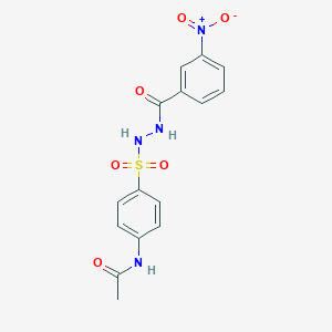 molecular formula C15H14N4O6S B326177 N-(4-{[2-(3-nitrobenzoyl)hydrazino]sulfonyl}phenyl)acetamide 
