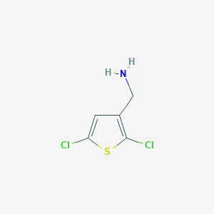 molecular formula C5H5Cl2NS B3261817 (2,5-Dichlorothiophen-3-yl)methanamine CAS No. 34843-79-3