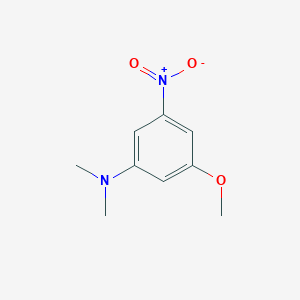 molecular formula C9H12N2O3 B3262020 (3-Methoxy-5-nitro-phenyl)-dimethyl-amine CAS No. 350800-67-8