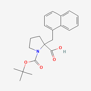 molecular formula C21H25NO4 B3262043 Boc-alpha-(1-naphthylmethyl)-DL-Pro-OH CAS No. 351002-65-8