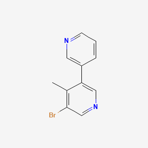 molecular formula C11H9BrN2 B3262092 5-Bromo-4-methyl-3,3'-bipyridine CAS No. 351457-84-6