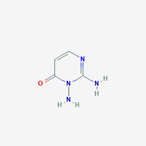molecular formula C4H6N4O B3262428 2,3-Diaminopyrimidin-4(3H)-one CAS No. 35523-63-8