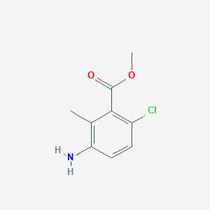 molecular formula C9H10ClNO2 B3262437 Methyl 3-amino-6-chloro-2-methylbenzoate CAS No. 355390-11-3