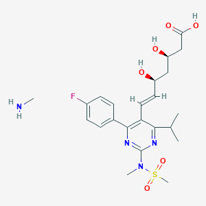 molecular formula C23H33FN4O6S B3262451 Rosuvastatin MethanaMine Salt CAS No. 355805-96-8