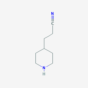 molecular formula C8H14N2 B3262454 3-(piperidin-4-yl)propanenitrile CAS No. 356045-72-2