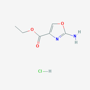 molecular formula C6H9ClN2O3 B3262479 Ethyl 2-aminooxazole-4-carboxylate hydrochloride CAS No. 35629-72-2