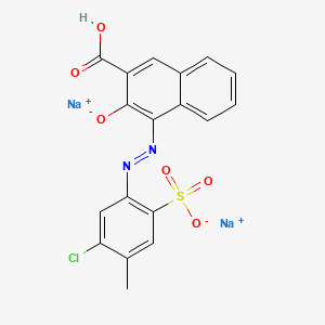 molecular formula C18H13ClN2NaO6S B3262484 Pigment red 48 CAS No. 3564-21-4
