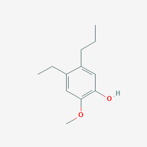 molecular formula C12H18O2 B3262490 4-Ethyl-2-methoxy-5-propylphenol CAS No. 35645-91-1