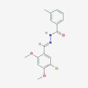 molecular formula C17H17BrN2O3 B326252 N'-(5-bromo-2,4-dimethoxybenzylidene)-3-methylbenzohydrazide 