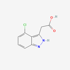 molecular formula C9H7ClN2O2 B3262533 2-(4-Chloro-1H-indazol-3-YL)acetic acid CAS No. 35715-83-4