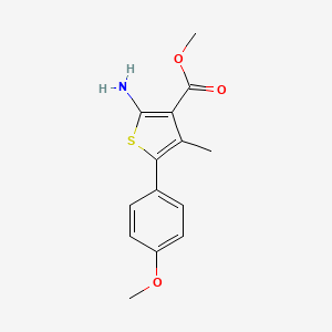 molecular formula C14H15NO3S B3262610 Methyl 2-amino-5-(4-methoxyphenyl)-4-methylthiophene-3-carboxylate CAS No. 358739-97-6