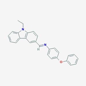 molecular formula C27H22N2O B326262 N-[(9-ethyl-9H-carbazol-3-yl)methylene]-N-(4-phenoxyphenyl)amine 
