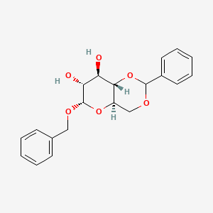 molecular formula C20H22O6 B3262626 Benzyl-4,6-O-benzylidene-alpha-D-glucopyranoside CAS No. 35905-28-3