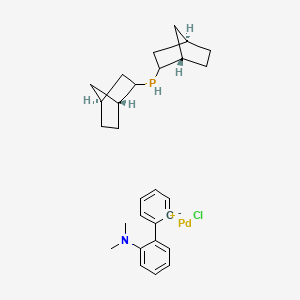 [(1R,4S)-2-bicyclo[2.2.1]heptanyl]-[(1S,4R)-2-bicyclo[2.2.1]heptanyl]phosphane;chloropalladium(1+);N,N-dimethyl-2-phenylaniline