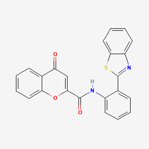 molecular formula C23H14N2O3S B3262763 N-[2-(1,3-benzothiazol-2-yl)phenyl]-4-oxo-4H-chromene-2-carboxamide CAS No. 361173-71-9