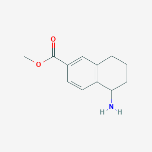 molecular formula C12H15NO2 B3262781 Methyl 5-amino-5,6,7,8-tetrahydronaphthalene-2-carboxylate CAS No. 361369-87-1