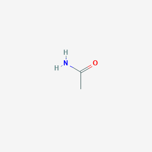 molecular formula C2H5NO<br>CH3CONH2<br>CH3CONH2<br>C2H5NO B032628 Acetamide CAS No. 60-35-5