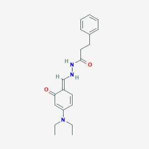 molecular formula C20H25N3O2 B326292 N'-[(E)-[4-(diethylamino)-6-oxocyclohexa-2,4-dien-1-ylidene]methyl]-3-phenylpropanehydrazide 