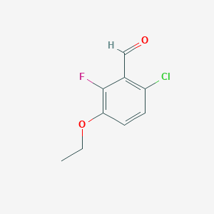 molecular formula C9H8ClFO2 B3262935 6-Chloro-3-ethoxy-2-fluorobenzaldehyde CAS No. 363620-21-7
