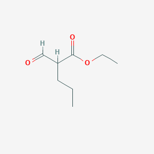 molecular formula C8H14O3 B3263167 ethyl 2-formylpentanoate CAS No. 36873-43-5