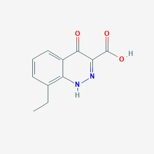 molecular formula C11H10N2O3 B3263210 8-Ethyl-4-oxo-1,4-dihydrocinnoline-3-carboxylic acid CAS No. 36991-49-8