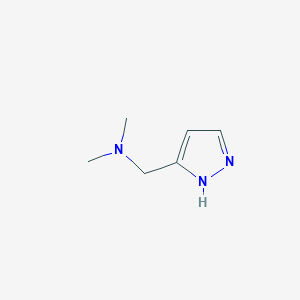 molecular formula C6H11N3 B3263544 N,N-Dimethyl-1-(3-pyrazolyl)methanamine CAS No. 37599-60-3