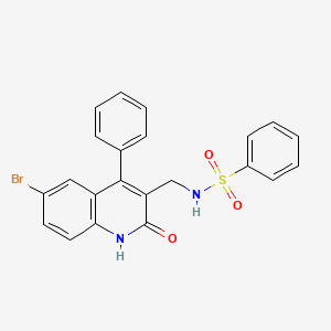 N-(6-Bromo-2-oxo-4-phenyl-1,2-dihydro-quinolin-3-ylmethyl)-benzenesulfonamide