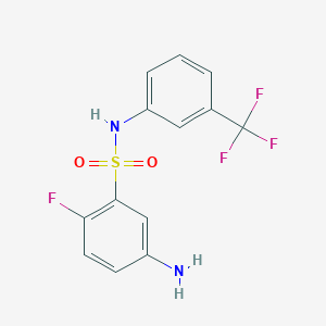 5-amino-2-fluoro-N-[3-(trifluoromethyl)phenyl]benzene-1-sulfonamide