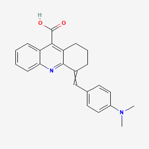 4-[[4-(dimethylamino)phenyl]methylidene]-2,3-dihydro-1H-acridine-9-carboxylic acid