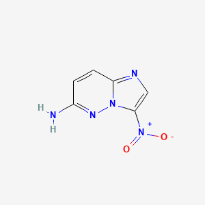 molecular formula C6H5N5O2 B3263771 3-Nitroimidazo[1,2-b]pyridazin-6-amine CAS No. 37990-33-3