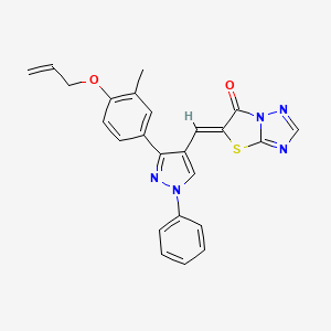 (Z)-5-((3-(4-(allyloxy)-3-methylphenyl)-1-phenyl-1H-pyrazol-4-yl)methylene)thiazolo[3,2-b][1,2,4]triazol-6(5H)-one