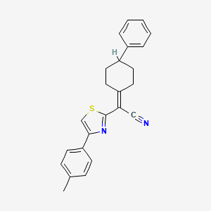 2-[4-(4-Methylphenyl)-1,3-thiazol-2-yl]-2-(4-phenylcyclohexylidene)acetonitrile