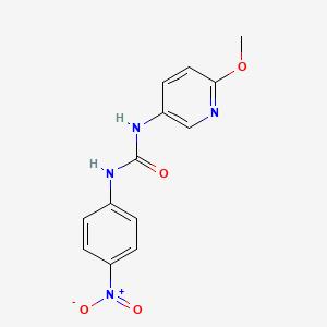molecular formula C13H12N4O4 B3263793 1-(6-Methoxypyridin-3-yl)-3-(4-nitrophenyl)urea CAS No. 380332-19-4