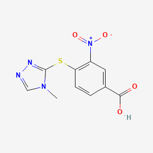 4-[(4-methyl-4H-1,2,4-triazol-3-yl)sulfanyl]-3-nitrobenzoic acid