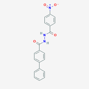 molecular formula C20H15N3O4 B326394 N'-(4-nitrobenzoyl)-4-biphenylcarbohydrazide 