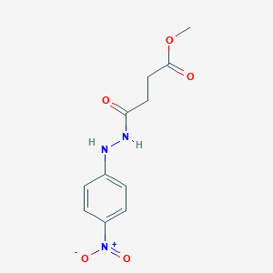 molecular formula C11H13N3O5 B326402 Methyl 4-[2-(4-nitrophenyl)hydrazinyl]-4-oxobutanoate 