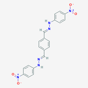 molecular formula C20H16N6O4 B326406 Terephthalaldehyde bis({4-nitrophenyl}hydrazone) 