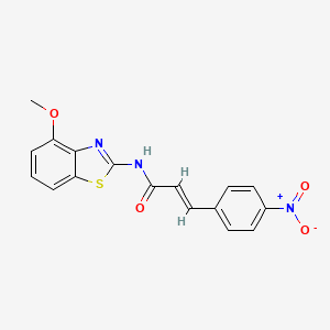 (E)-N-(4-methoxybenzo[d]thiazol-2-yl)-3-(4-nitrophenyl)acrylamide