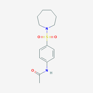 molecular formula C14H20N2O3S B326418 N-[4-(azepan-1-ylsulfonyl)phenyl]acetamide 