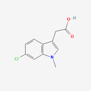molecular formula C11H10ClNO2 B3264258 2-(6-Chloro-1-methyl-1H-indol-3-yl)acetic acid CAS No. 388574-11-6
