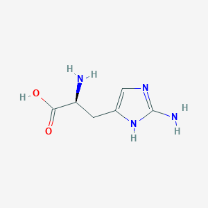 molecular formula C6H10N4O2 B3264339 2-AMINOHISTIDINE CAS No. 39037-22-4