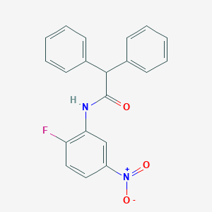 molecular formula C20H15FN2O3 B326435 N-(2-fluoro-5-nitrophenyl)-2,2-diphenylacetamide 