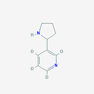 molecular formula C₉H₈D₄N₂ B032644 (R,S)-Nornicotine-d4 CAS No. 66148-18-3