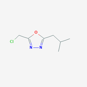 molecular formula C7H11ClN2O B3264433 2-(CHLOROMETHYL)-5-ISOBUTYL-1,3,4-OXADIAZOLE CAS No. 3914-47-4