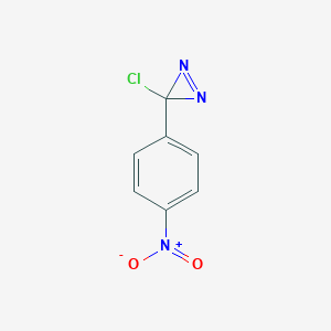 molecular formula C7H4ClN3O2 B3264443 3-Chloro-3-(4-nitrophenyl)-3H-diazirine CAS No. 39184-67-3