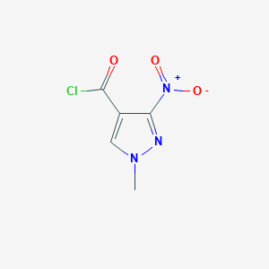 molecular formula C5H4ClN3O3 B3264472 1-Methyl-3-nitro-1H-pyrazole-4-carbonyl chloride CAS No. 39205-89-5
